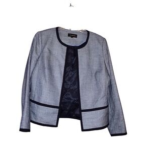 Talbots Blue Lined Blazer Jacket Size 8